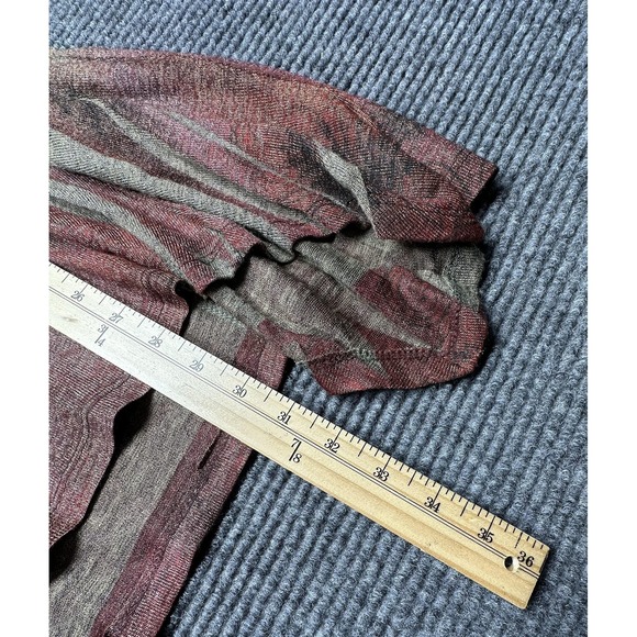 Cactus Shirt Womens Medium Brown Red Paisley Rhinestone 3/4 Sleeve‎ Tunic Boho - Picture 2 of 7